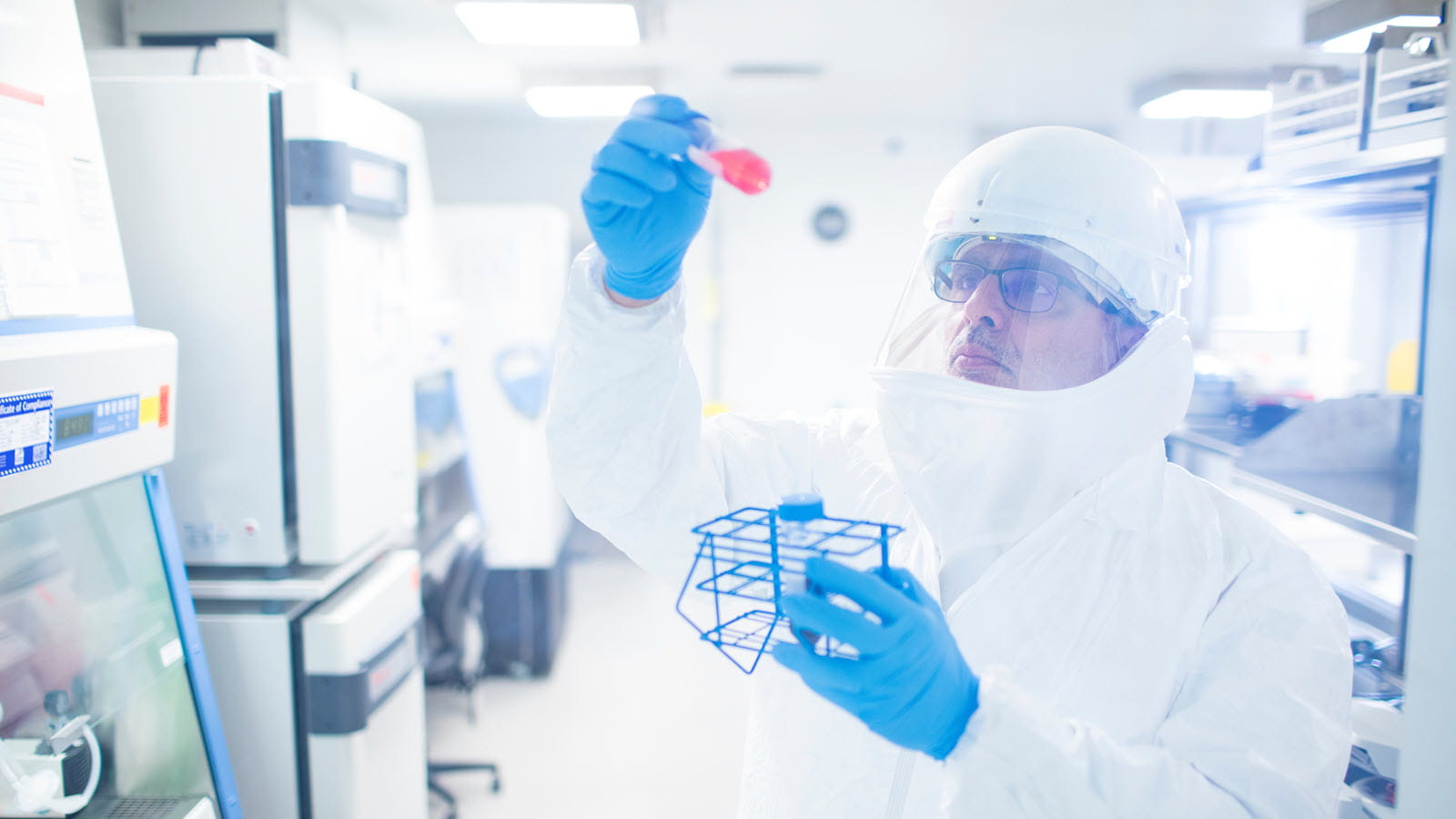 CSL employee Guiseppe Palladino at Seqirus Research & Development facility in Cambridge MA