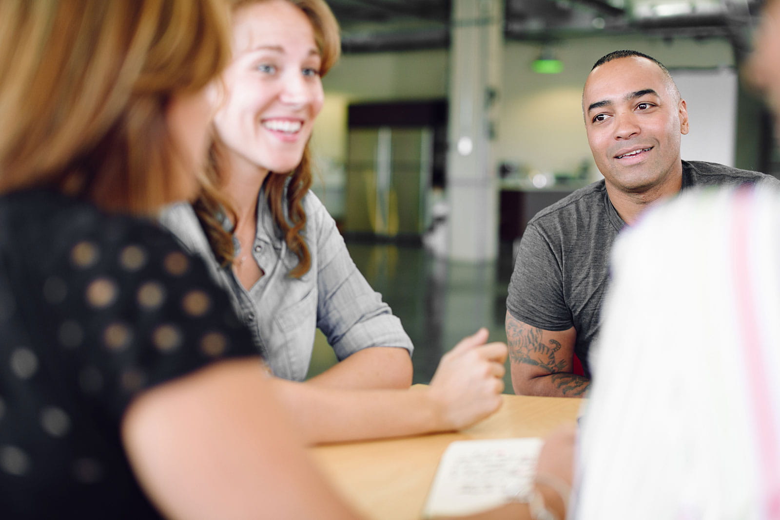 Happy people meeting in an office